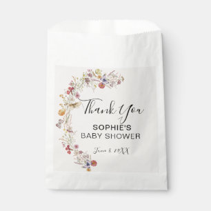 Sachets En Papier Baby shower Bébé En Fleur Jardin Papillons