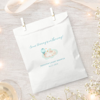 Sachets En Papier Baby shower bleu Bunny Dreams