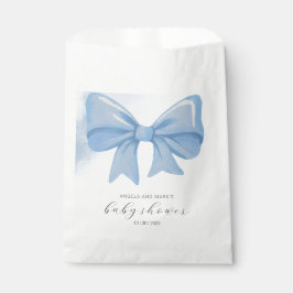 Sachets En Papier Baby shower bleu-duvet en aquarelle