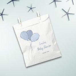 Sachets En Papier Baby shower bleu simple