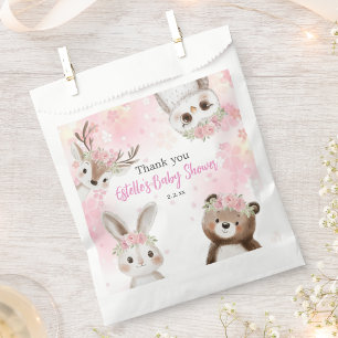 Sachets En Papier Baby shower boisé rustique Floral Boho