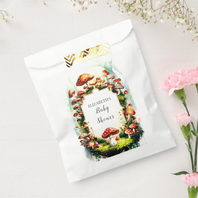 Sachets En Papier Baby shower champignons Forest Pastel (Scellé)