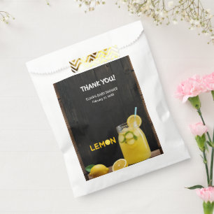 Sachets En Papier Baby shower citron rustique