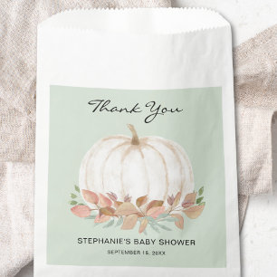 Sachets En Papier Baby shower Citrouille d'automne