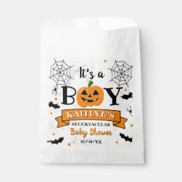 Sachets En Papier baby shower Citrouille d'Halloween "C'est un garço