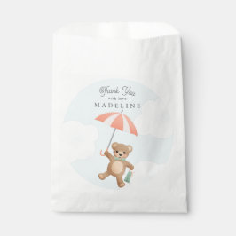 Sachets En Papier Baby shower classique Teddy Bear Pastel