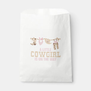 Sachets En Papier Baby shower Cowgirl occidentale rose