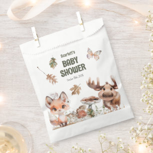 Sachets En Papier Baby shower d'amis du bois mignon