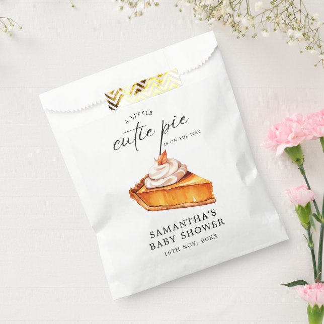 Sachets En Papier Baby shower d'automne du Citrouille Cutie Pie (Scellé)