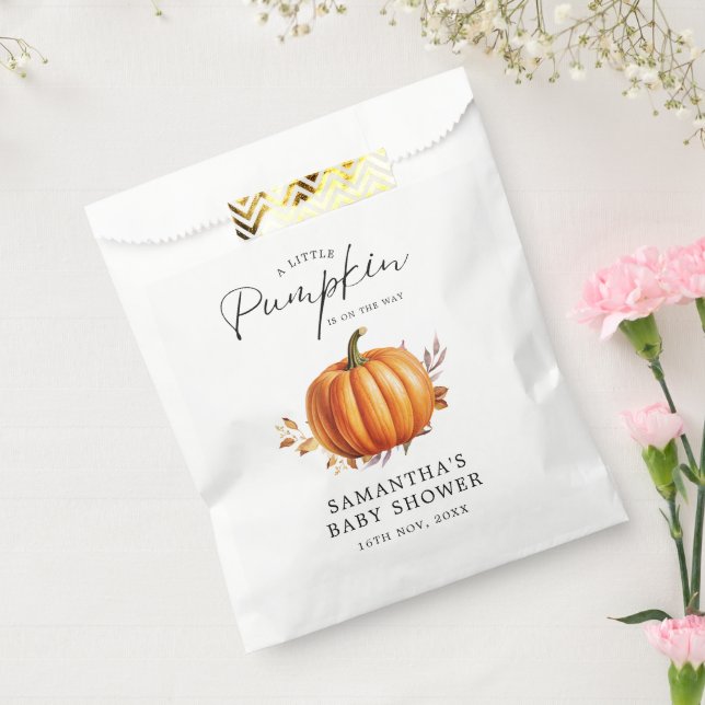 Sachets En Papier Baby shower d'automne floral moderne (Scellé)