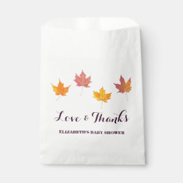 Sachets En Papier Baby shower d'automne Maple Feuille