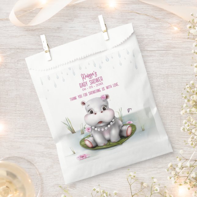 Sachets En Papier Baby shower d'aventure de Little Hippo River (Coupé)