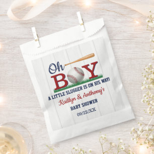 Sachets En Papier Baby shower de baseball Boys