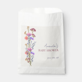 Sachets En Papier Baby shower de bouquet floral en acrylique beige r