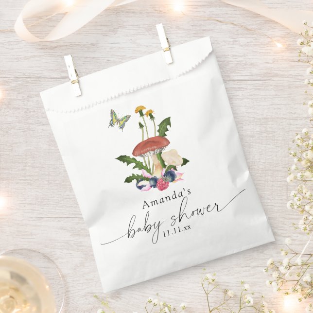 Sachets En Papier Baby shower de champignons (Coupé)