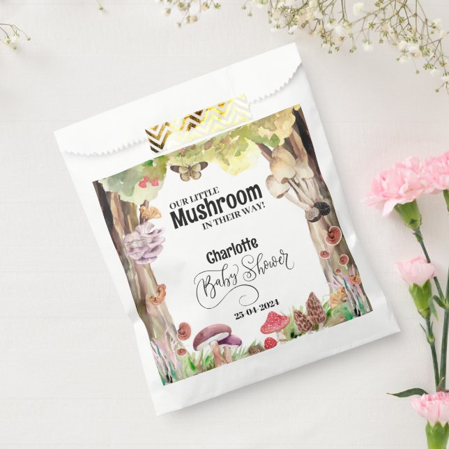 Sachets En Papier baby shower de champignons forêt (Scellé)