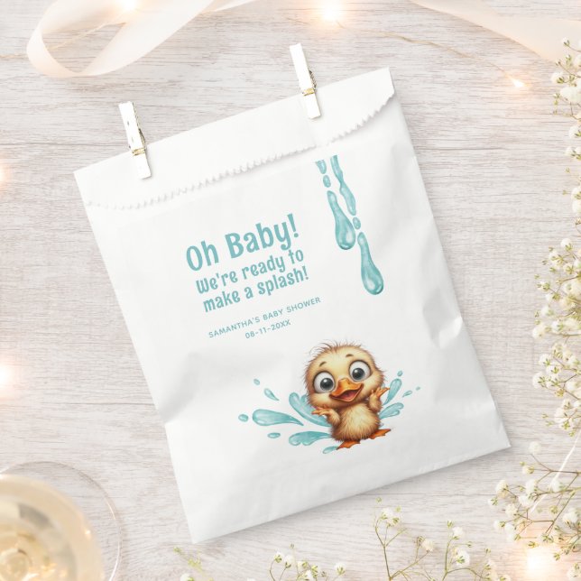 Sachets En Papier Baby shower de fête de piscine (Coupé)
