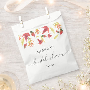 Sachets En Papier Baby shower de feuilles qui tombent