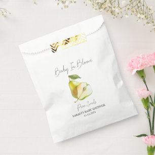 Sachets En Papier Baby shower de graines de poires pour bébé en fleu