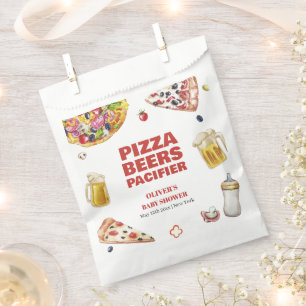 Sachets En Papier Baby shower de la loupe de bière Mama Mia Pizza