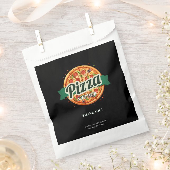 Sachets En Papier Baby shower de la Pizza moderne (Coupé)