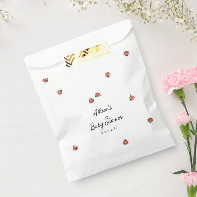 Sachets En Papier Baby shower de Ladybugs (Scellé)