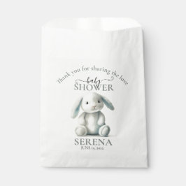 Sachets En Papier Baby shower de lapin farci de boue