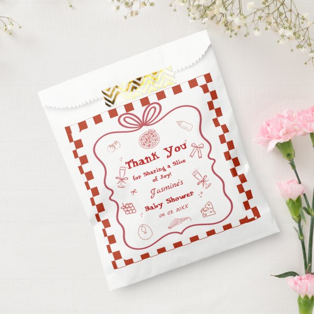 Sachets En Papier Baby shower de livraison spéciale Pizza (Scellé)