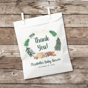 Sachets En Papier Baby shower de Merci des animaux des bois