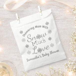 Sachets En Papier Baby shower de neige beaucoup d'amour