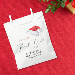 Sachets En Papier Baby shower de Noël de Santa Hat Merci