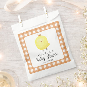 Sachets En Papier Baby shower de poulet aquarelle