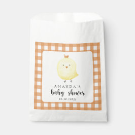 Sachets En Papier Baby shower de poulet aquarelle