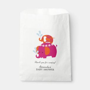 Sachets En Papier Baby shower des éléphants de Mod favoris