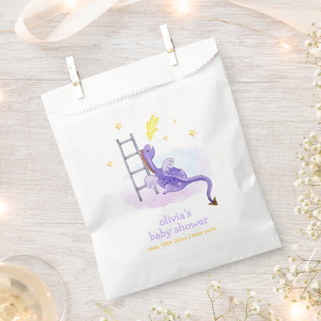 Sachets En Papier Baby shower d'étoiles Dragon Dreamy (Coupé)
