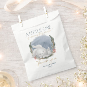 Sachets En Papier Baby shower d'hiver moelleux Bunny