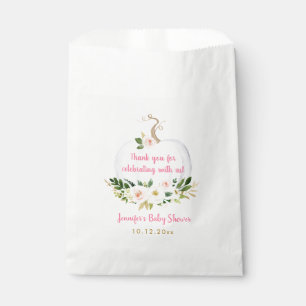 Sachets En Papier Baby shower d'or rose petit Citrouille