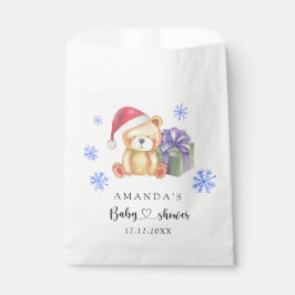 Sachets En Papier Baby shower d'ours en peluche d'hiver