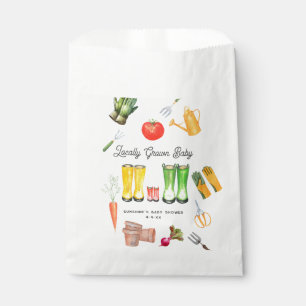 Sachets En Papier Baby shower du jardin des Bottes rouges locales