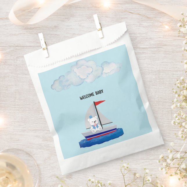 Sachets En Papier Baby Shower Favor Bags (Coupé)