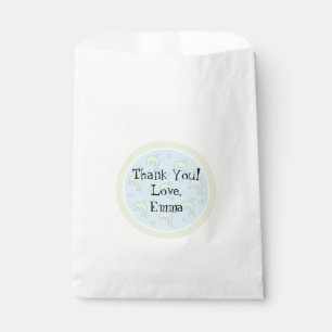 Sachets En Papier Baby shower Favoriser Sac, Bleu, Dauphin dans une