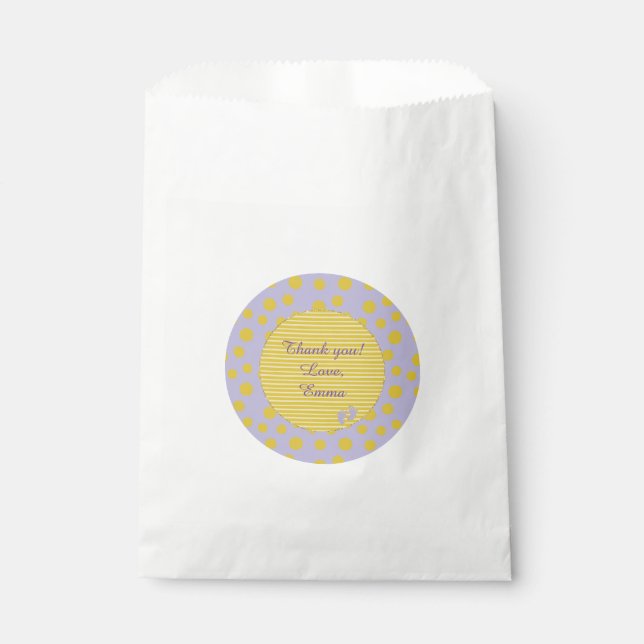Sachets En Papier Baby shower Favoriser Sac "Empreintes bébé" (Devant)