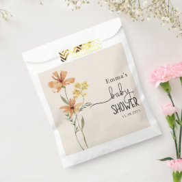 Sachets En Papier Baby shower Fleur sauvage