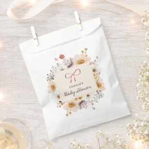 Sachets En Papier Baby shower fleur sauvage Boho
