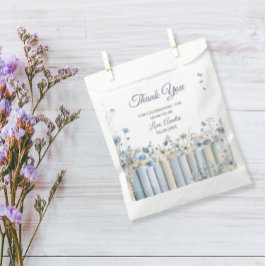 Sachets En Papier Baby shower Floral Bleu