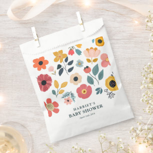 Sachets En Papier Baby Shower Floral Moderne