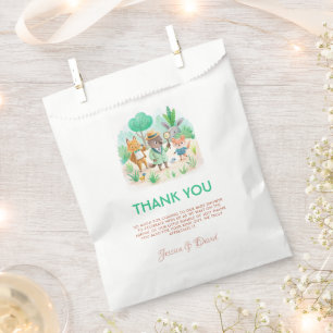 Sachets En Papier Baby shower Garçon détective de la forêt de Little