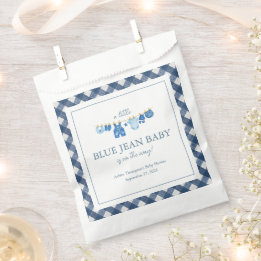 Sachets En Papier Baby Shower Jean Bleu