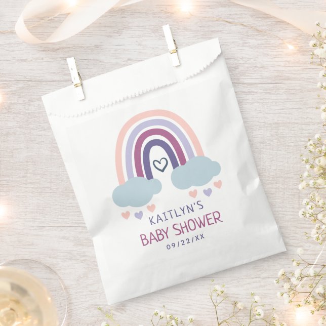 Sachets En Papier Baby shower Little Rainbow (Coupé)