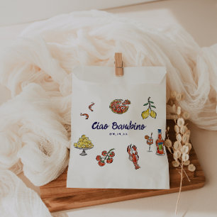 Sachets En Papier Baby shower méditerranéen italien Ciao Bambino
